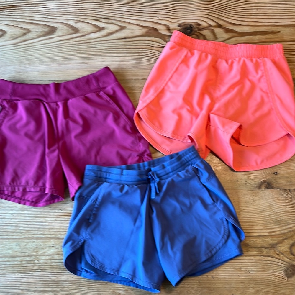 3 pair girls size 7/8 All in Motion shorts